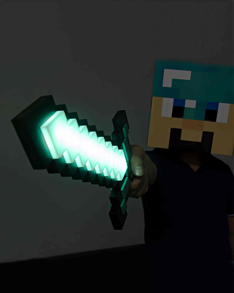 Minecraft-Inspired Diamond Sword & Torch Lamp – The Ultimate Gamer’s Collectible