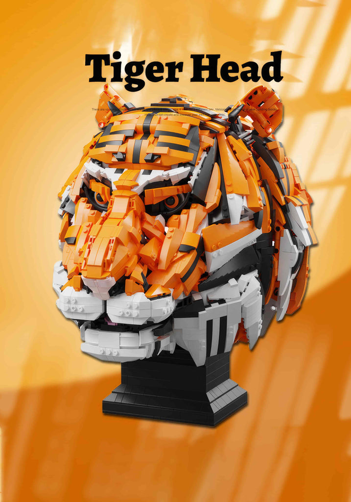 Discover the Majesty of the Tiger: The Tiger Head MOC Building Blocks Model