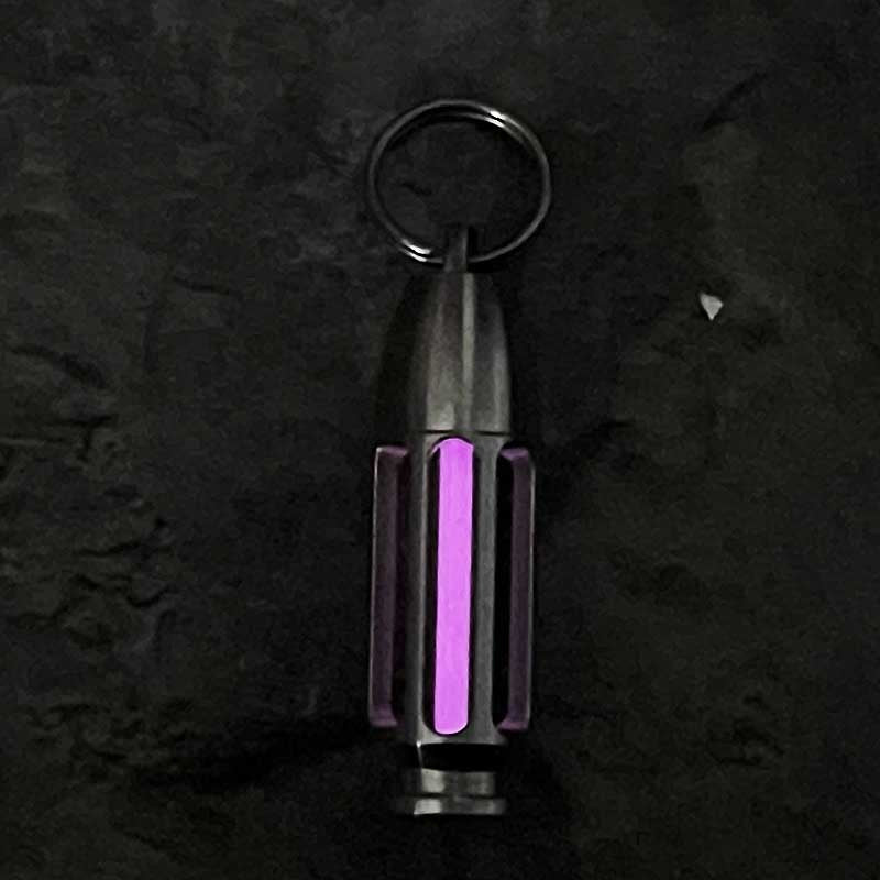 TC4 Titanium Bullet Glow Vial Pendant