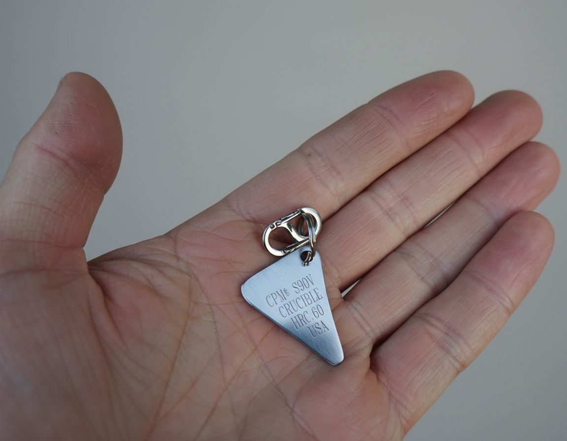 CPM S90V Tool Steel Guitar Pick EDC Pocket Scraper