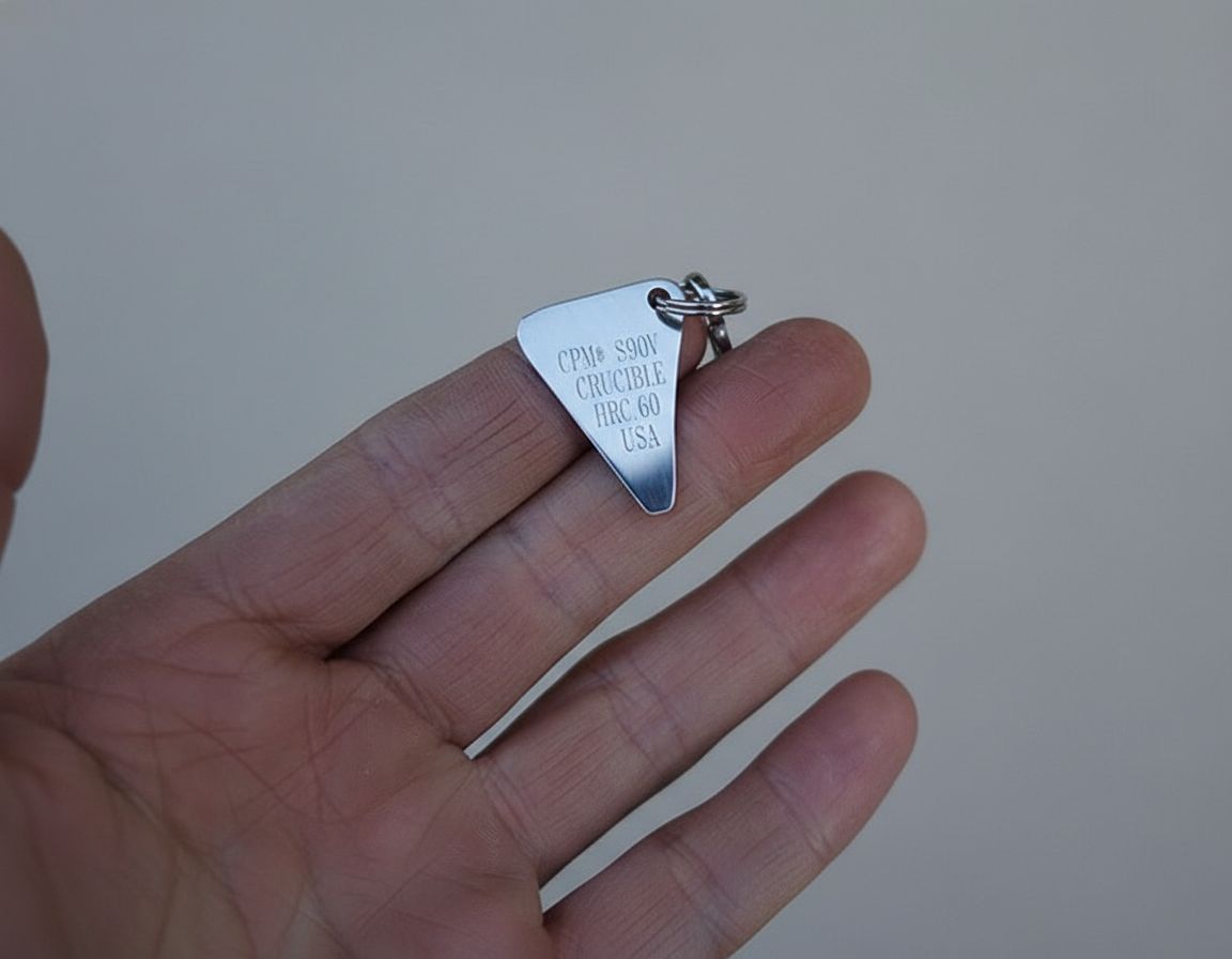 CPM S90V Tool Steel Guitar Pick EDC Pocket Scraper