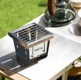 CyberForge Stainless Steel Mini Survival Grill – One-Hand Foldable BBQ Stove for Solo Grilling Rituals