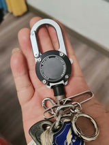 Equipage Master Retractable Carabiner Keychain CNC Machined Heavy Duty EDC Gear Clip