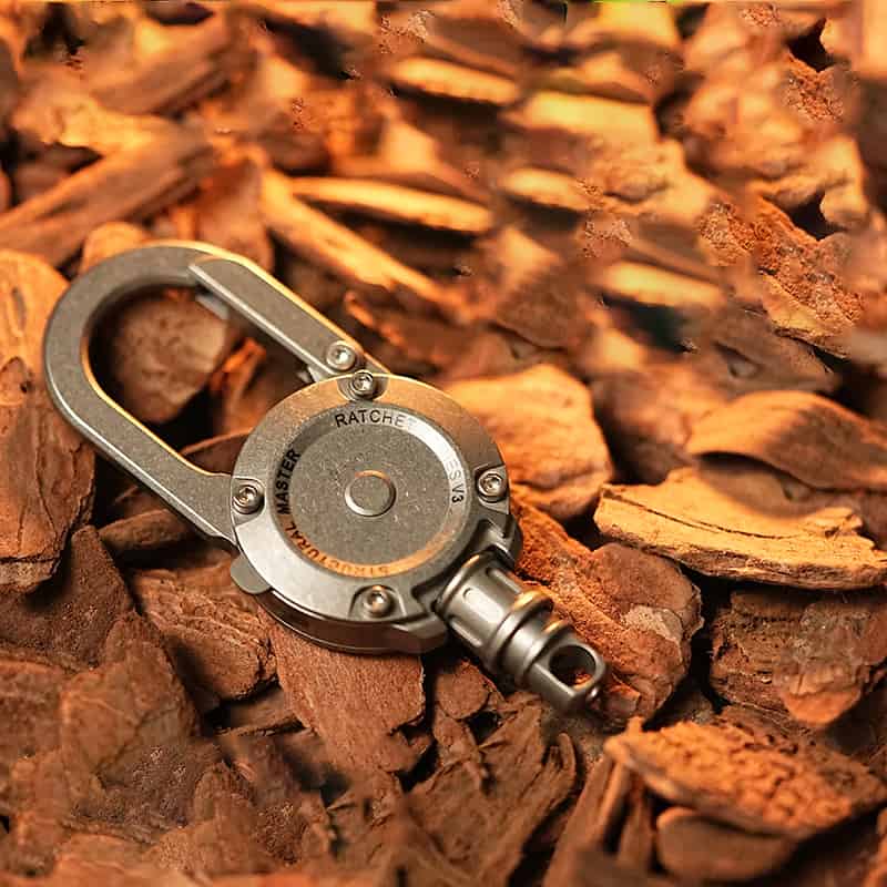 Equipage Master Retractable Carabiner Keychain CNC Machined Heavy Duty EDC Gear Clip