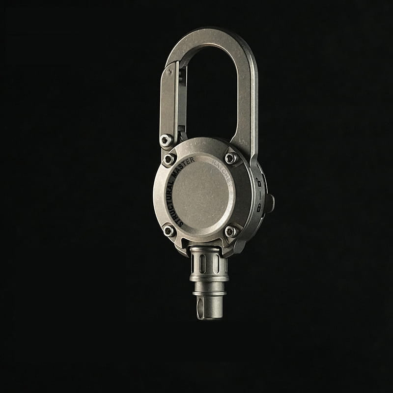 Equipage Master Retractable Carabiner Keychain CNC Machined Heavy Duty EDC Gear Clip