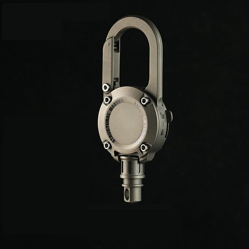 Equipage Master Retractable Carabiner Keychain CNC Machined Heavy Duty EDC Gear Clip