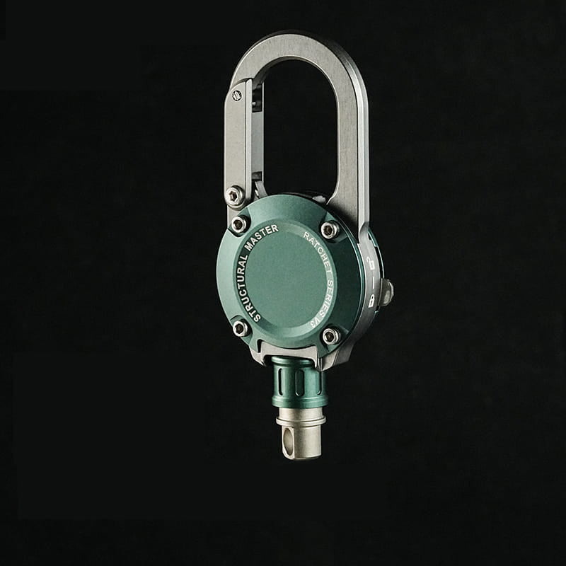 Equipage Master Retractable Carabiner Keychain CNC Machined Heavy Duty EDC Gear Clip