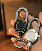 Equipage Master Retractable Carabiner Keychain CNC Machined Heavy Duty EDC Gear Clip