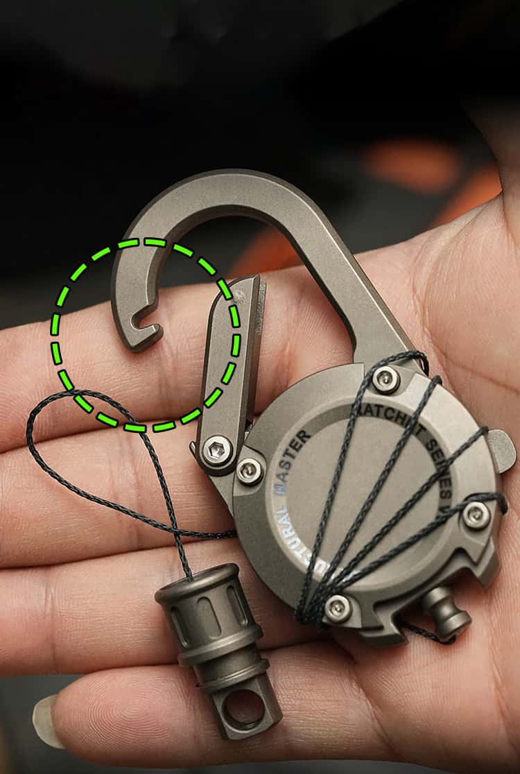 Equipage Master Retractable Carabiner Keychain CNC Machined Heavy Duty EDC Gear Clip
