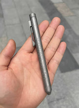 Full-Body CNC Carved TC4 Titanium EDC Writing Tool (0.7mm G2 Refill)
