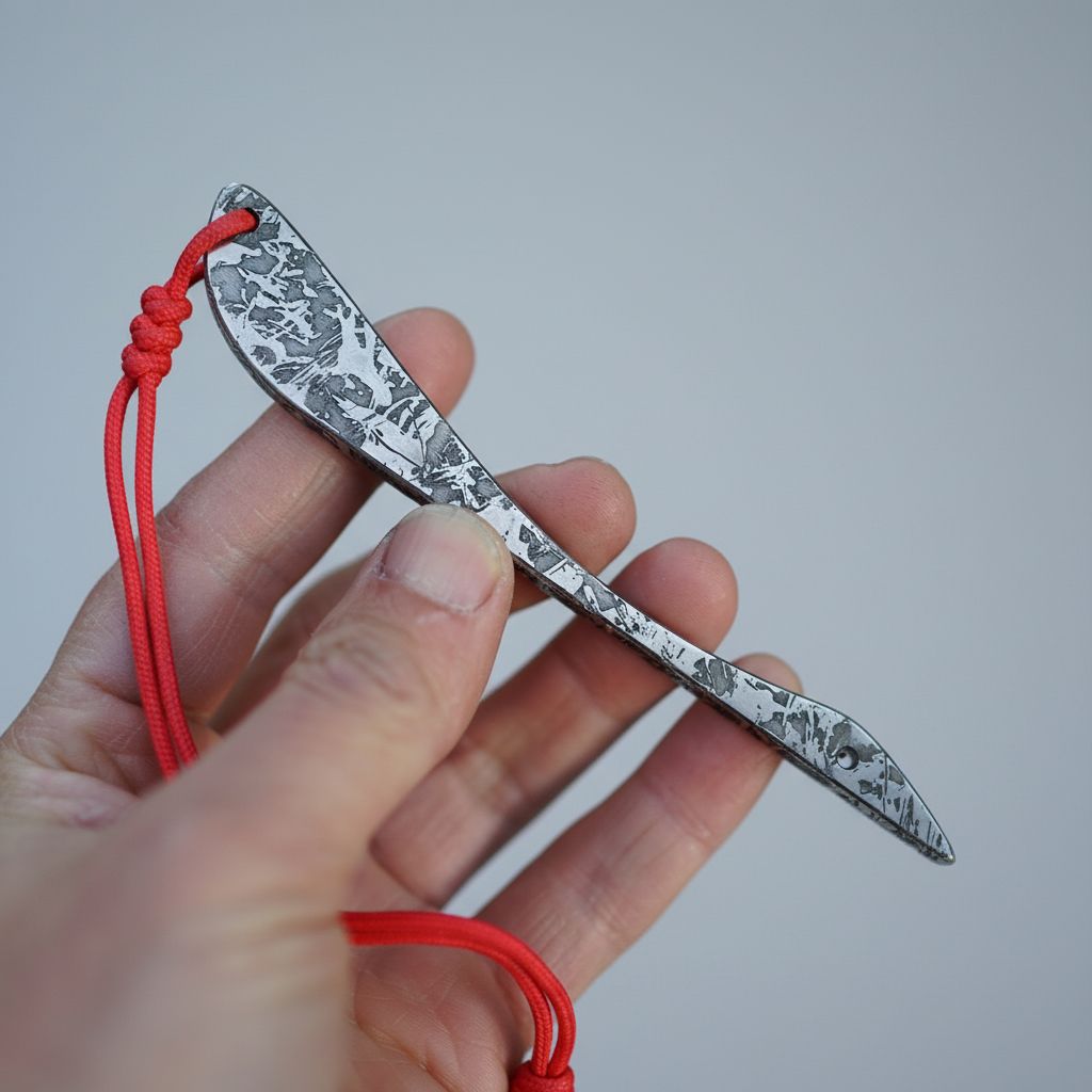 Handcrafted Muonionalusta Meteorite EDC Pendant Utility Tool