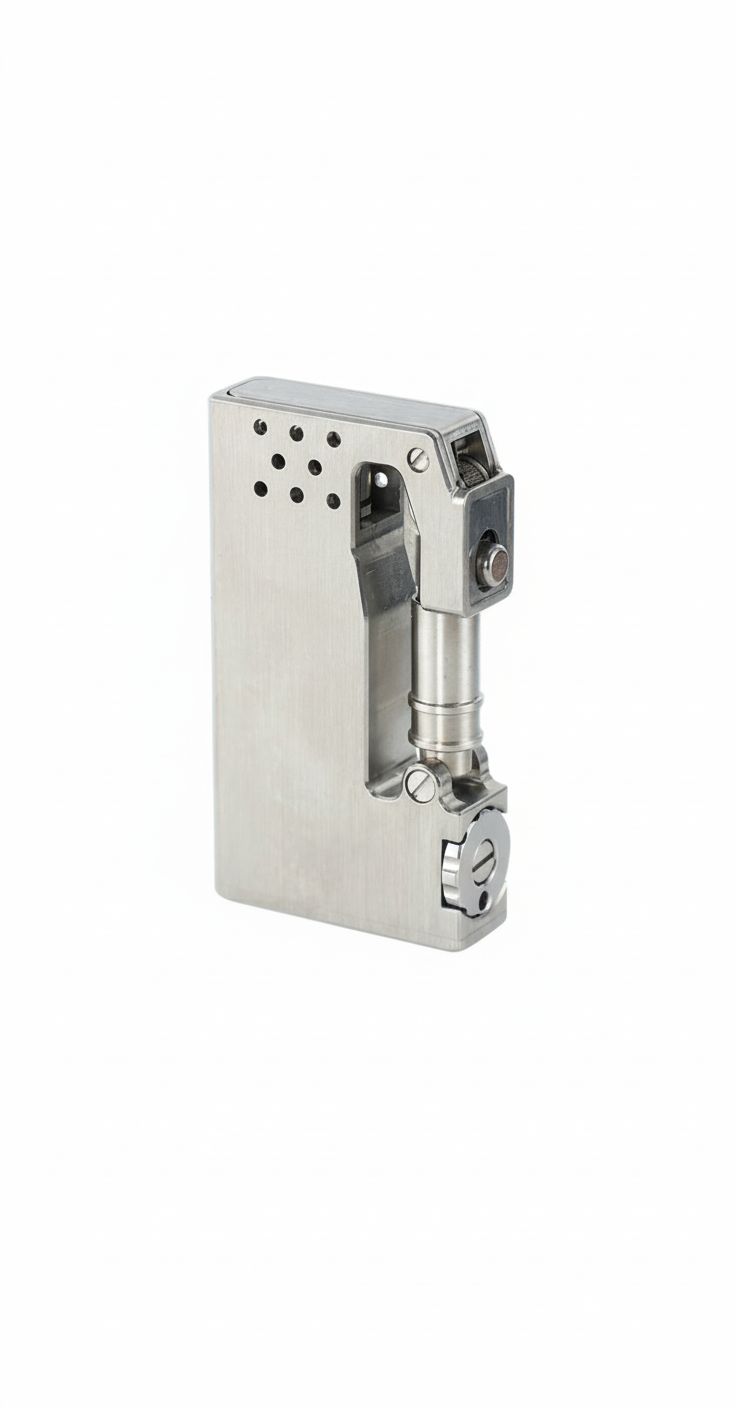 Machined Titanium Alloy Mechanical Lighter with Industrial Design