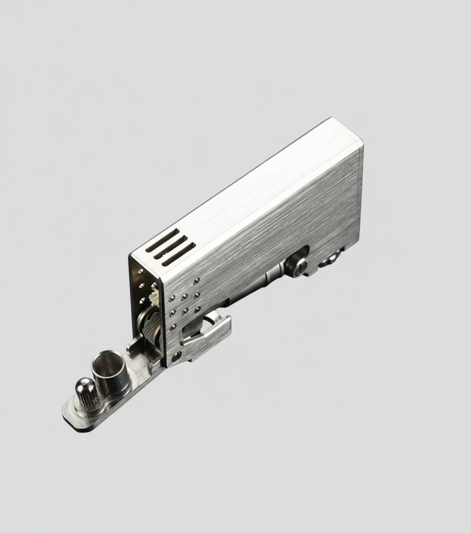 Machined Titanium Alloy Mechanical Lighter with Industrial Design