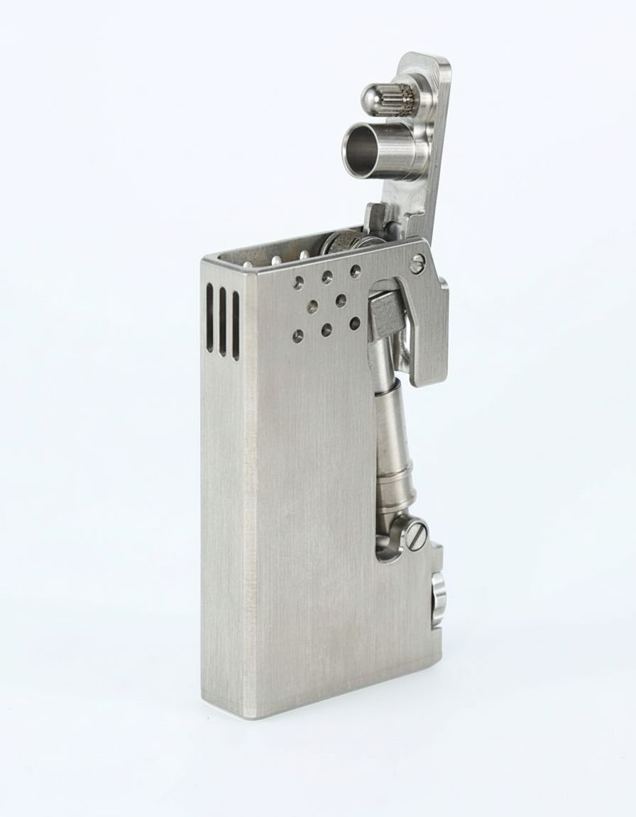Machined Titanium Alloy Mechanical Lighter with Industrial Design
