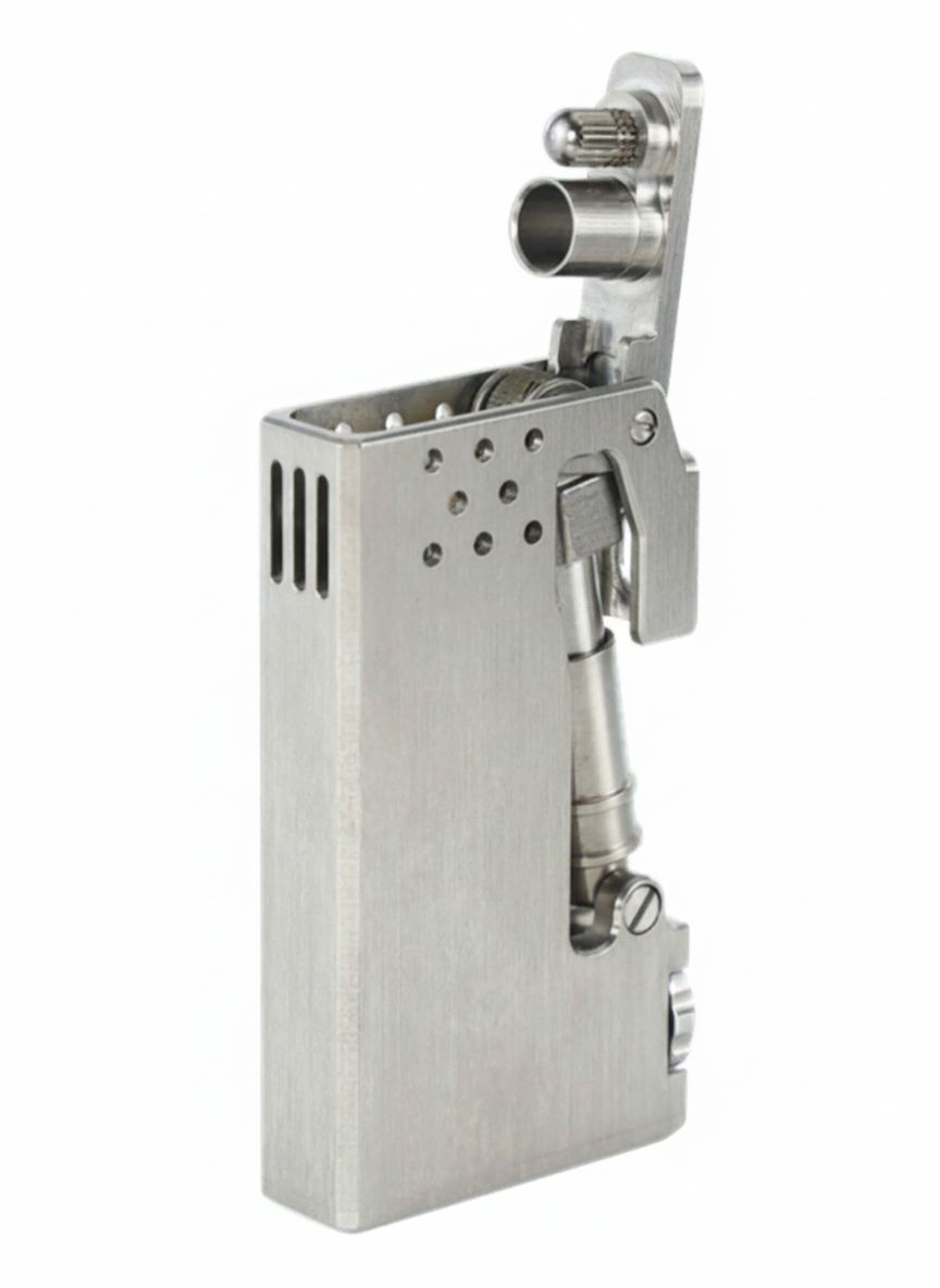 Machined Titanium Alloy Mechanical Lighter with Industrial Design