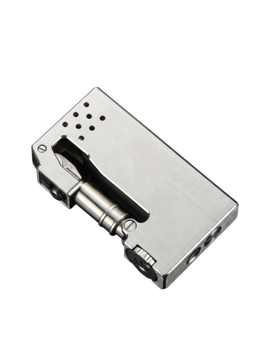 Machined Titanium Alloy Mechanical Lighter with Industrial Design