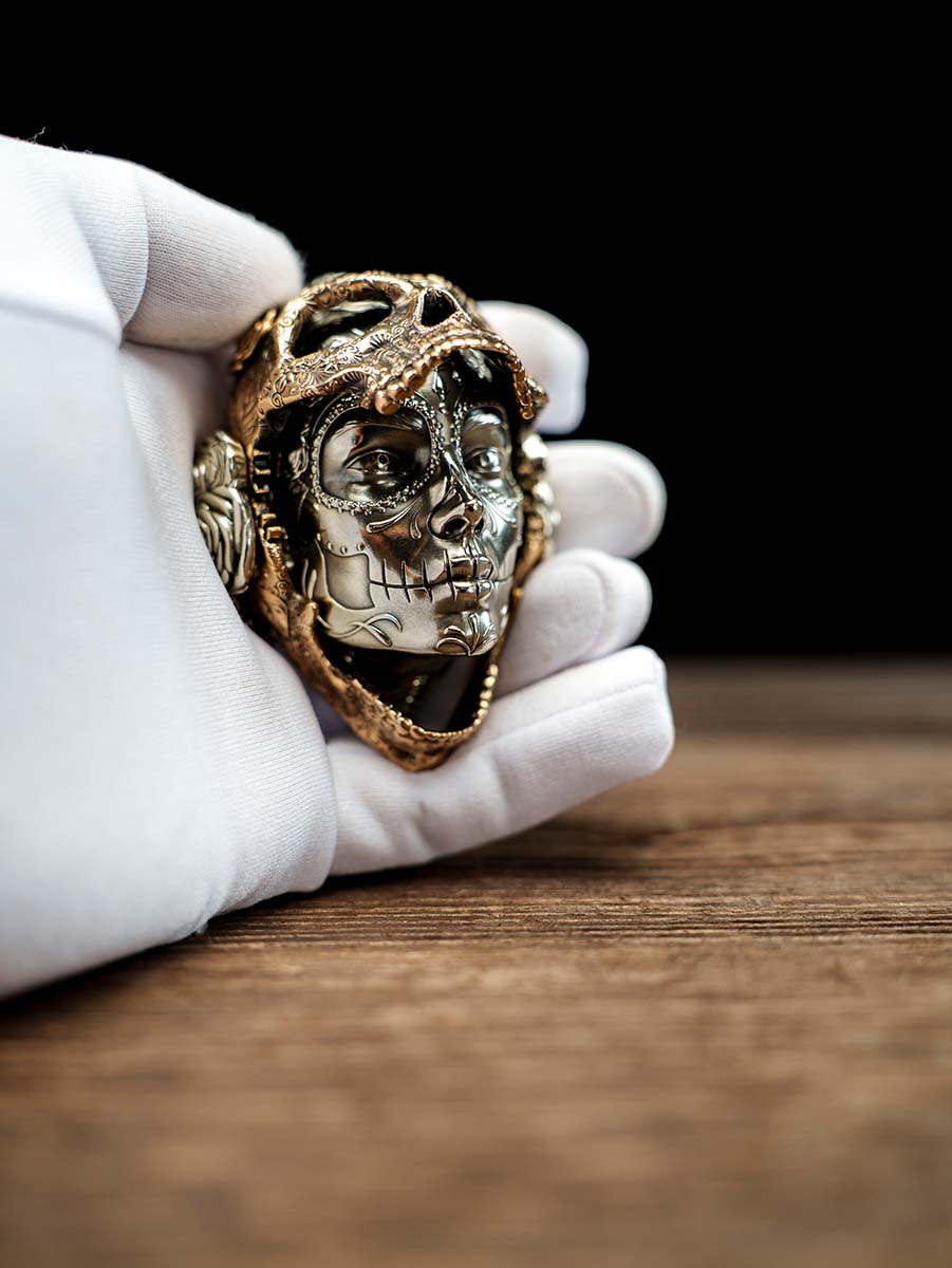 Mechanical Mask The Rose Seed – Magnetic EDC Art Sculpture