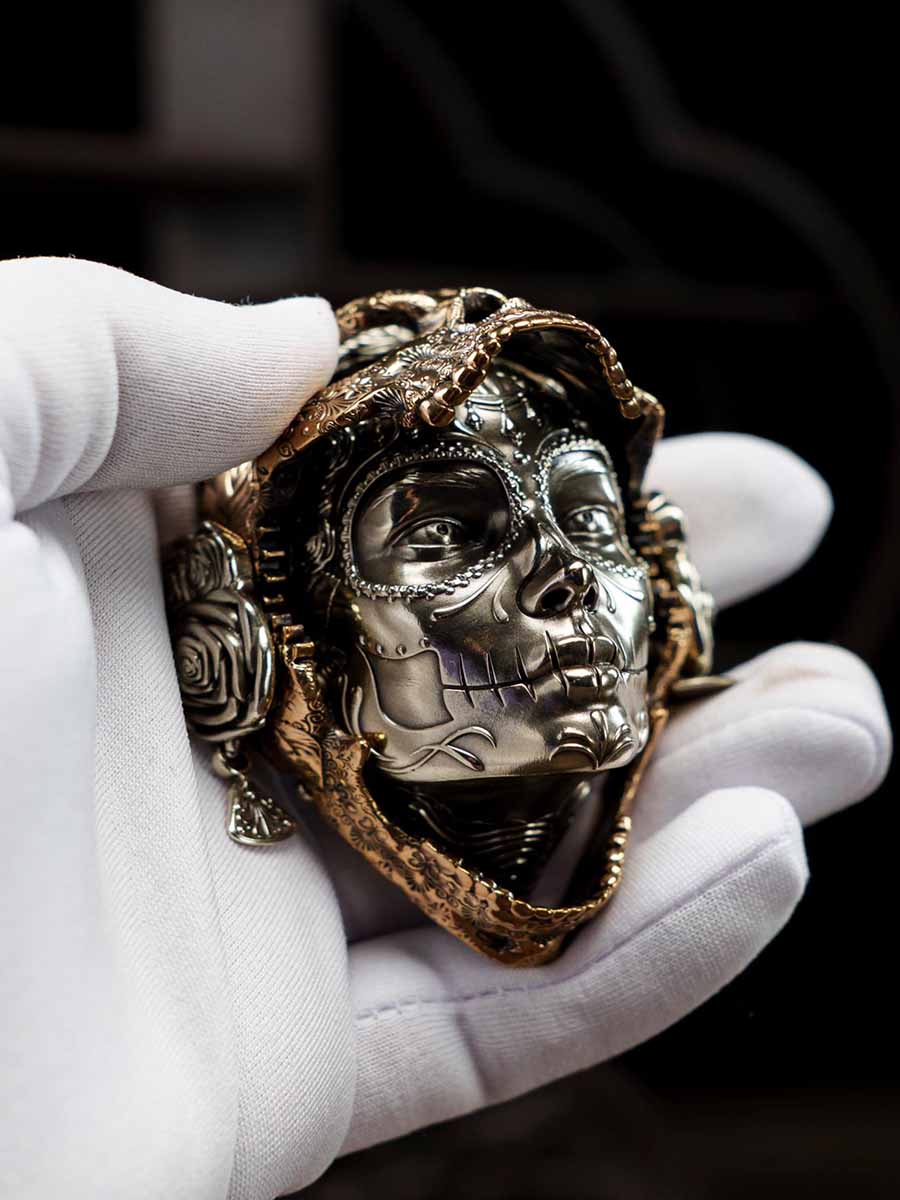 Mechanical Mask The Rose Seed – Magnetic EDC Art Sculpture