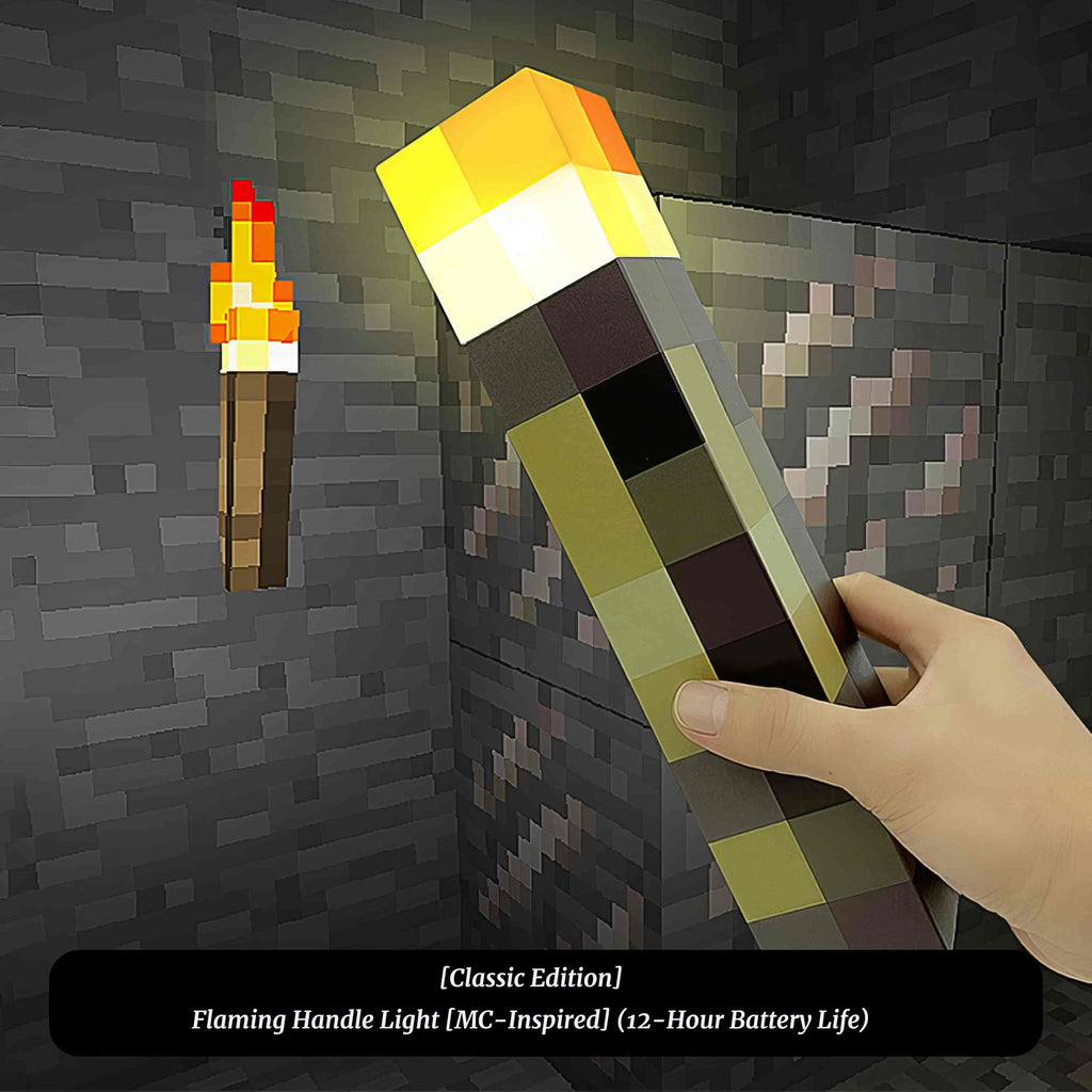 Minecraft-Inspired Diamond Sword & Torch Lamp