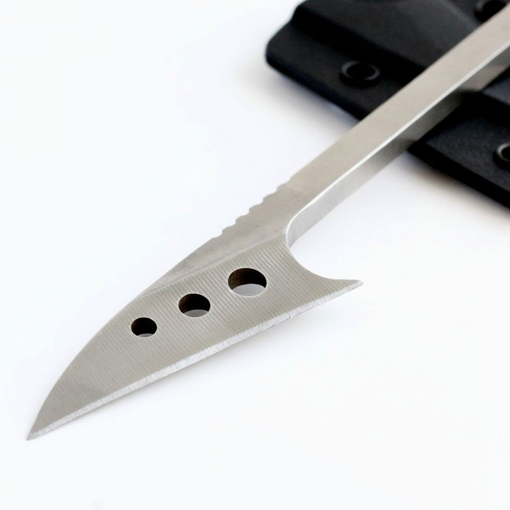 Minimalist Long Handle Neck Knife with Kydex Sheath and Paracord Wrap