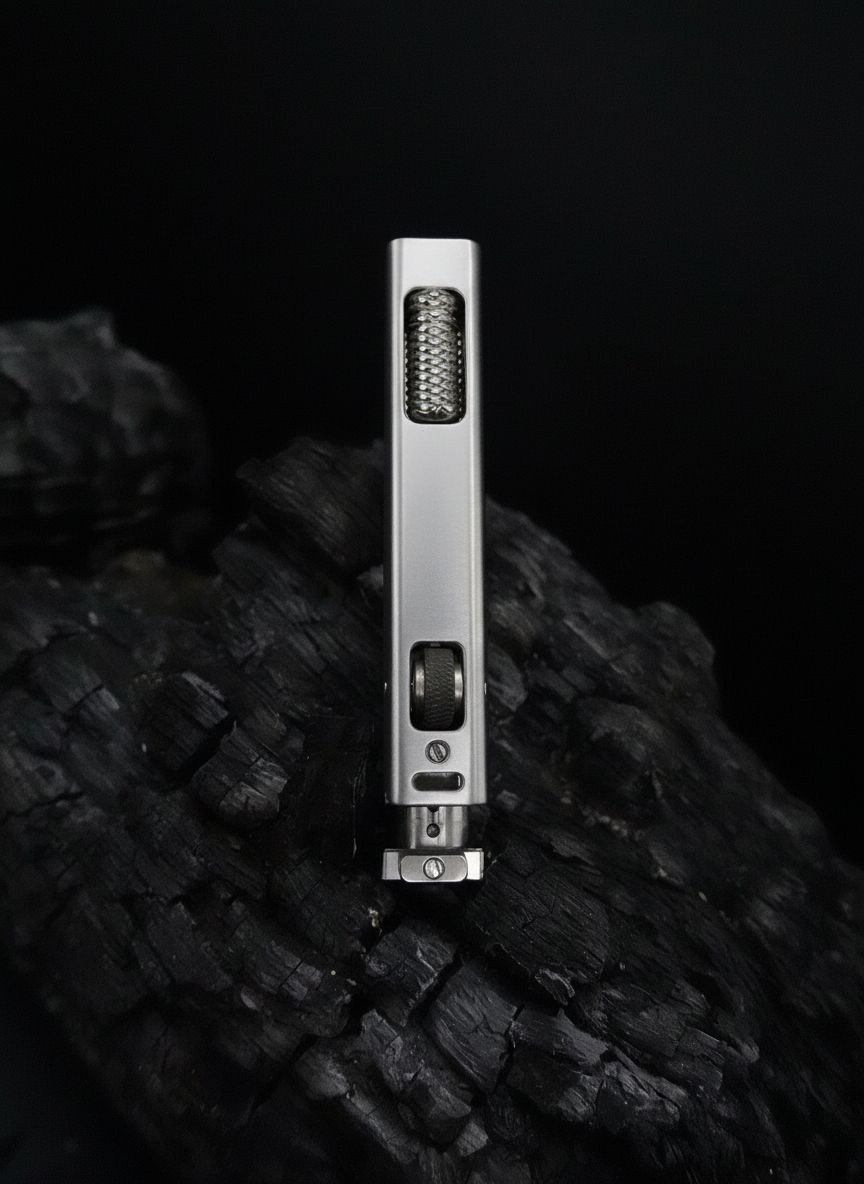 Minimalist Titanium Fluid Lighter Precision CNC Machined Slim Pocket Carry