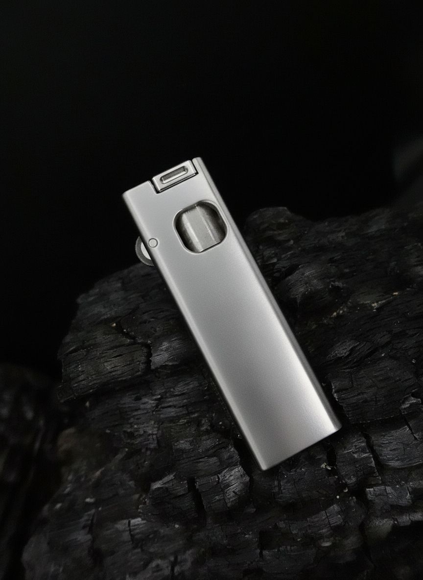 Minimalist Titanium Fluid Lighter Precision CNC Machined Slim Pocket Carry