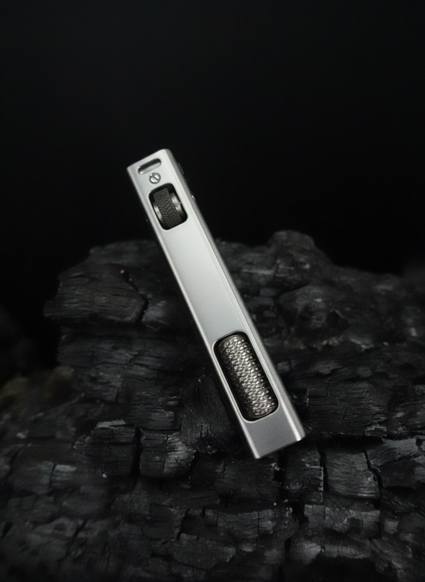 Minimalist Titanium Fluid Lighter Precision CNC Machined Slim Pocket Carry