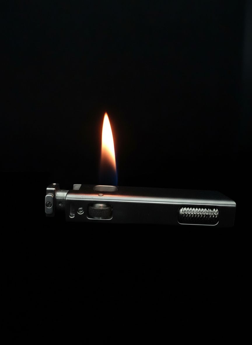 Minimalist Titanium Fluid Lighter Precision CNC Machined Slim Pocket Carry