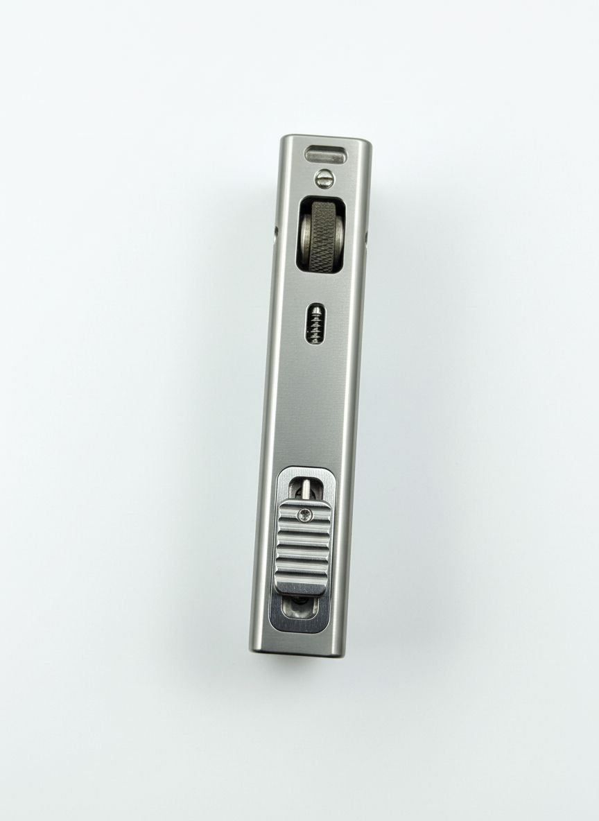 Minimalist Titanium Fluid Lighter Precision CNC Machined Slim Pocket Carry