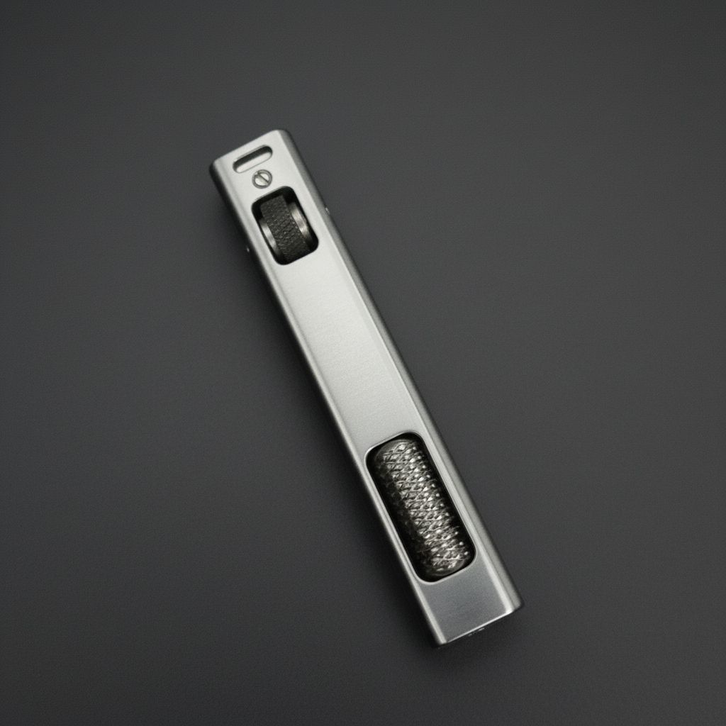 Minimalist Titanium Fluid Lighter Precision CNC Machined Slim Pocket Carry