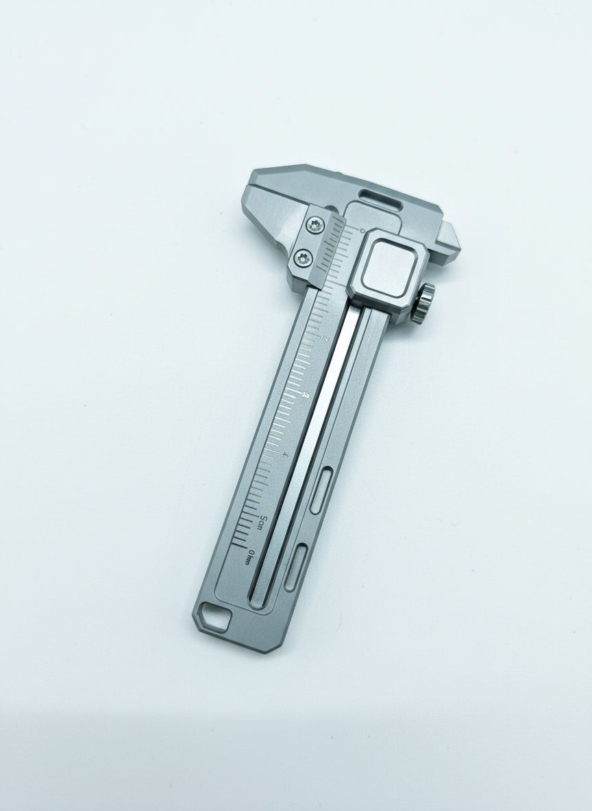 Precision Titanium Multi Tool Caliper with Integrated Wrench and Bottle Opener