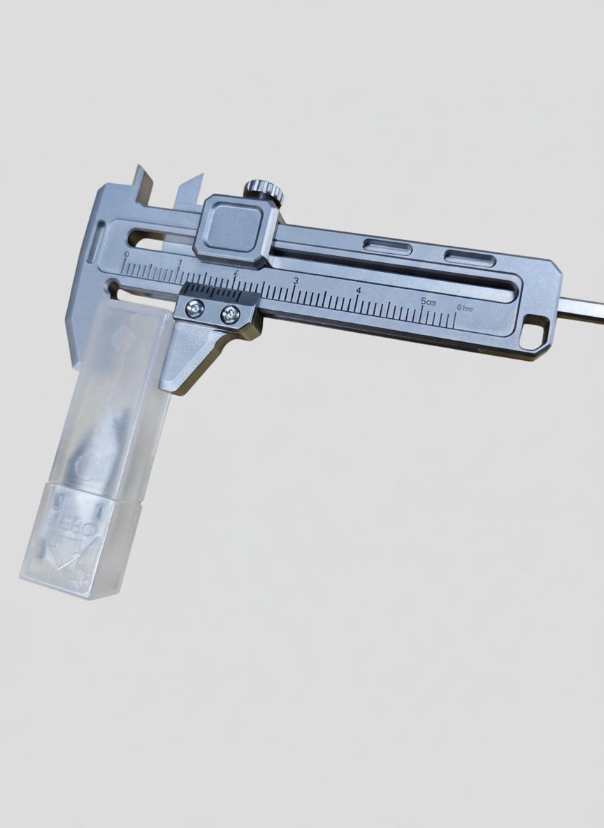 Precision Titanium Multi Tool Caliper with Integrated Wrench and Bottle Opener