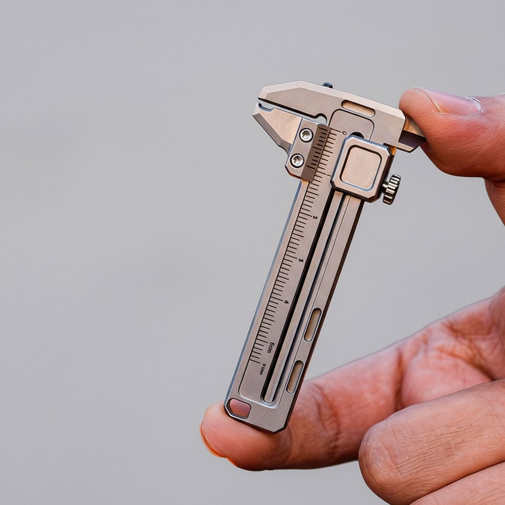 Precision Titanium Multi Tool Caliper with Integrated Wrench and Bottle Opener