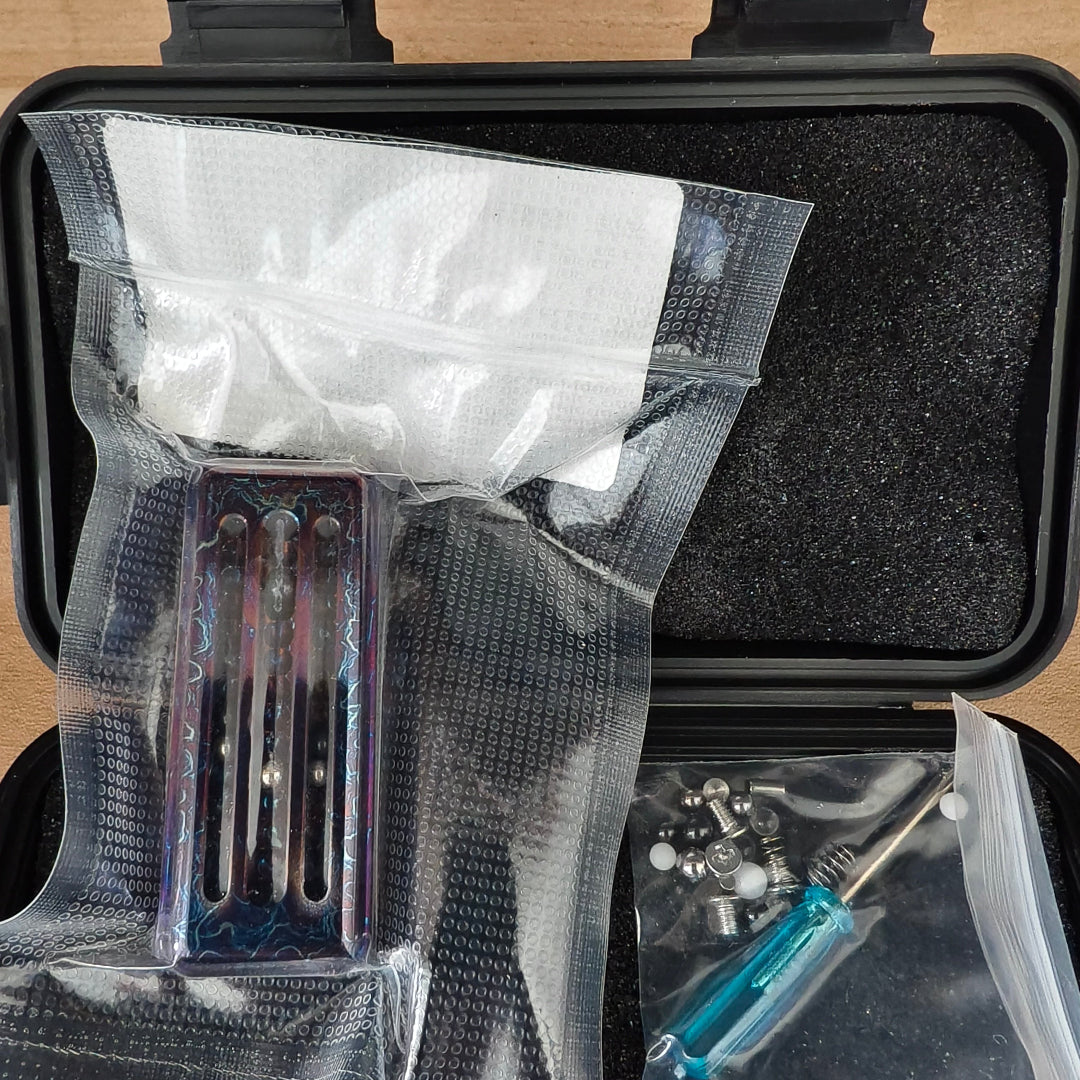 Solar Storm Titanium Slider – Premium EDC Fidget Toy with Dual-Layer Magnetic Rails