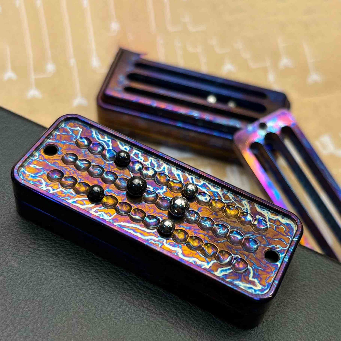 Solar Storm Titanium Slider – Premium EDC Fidget Toy with Dual-Layer Magnetic Rails