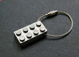 TC4 Titanium Alloy Brick Keychain