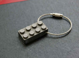 TC4 Titanium Alloy Brick Keychain