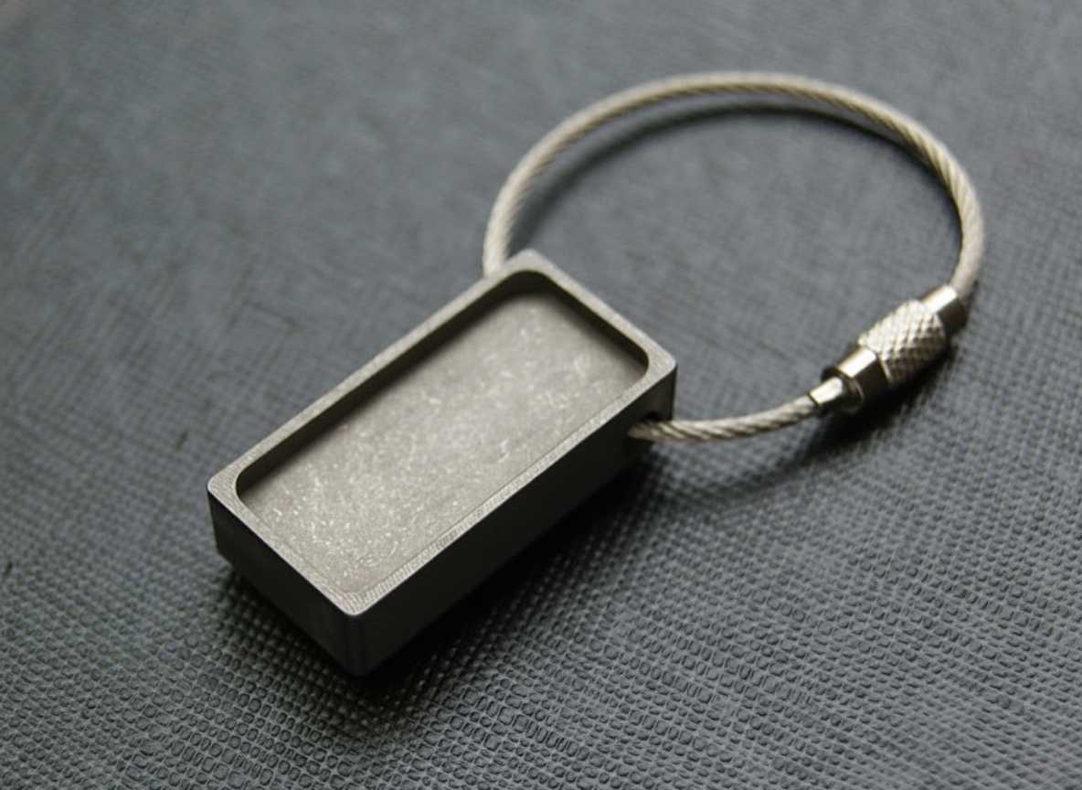 TC4 Titanium Alloy Brick Keychain