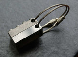 TC4 Titanium Alloy Brick Keychain