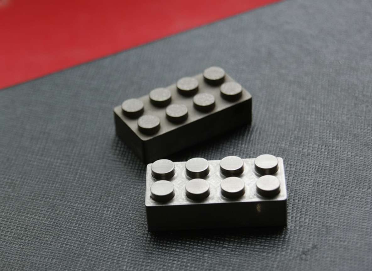 TC4 Titanium Alloy Brick Keychain