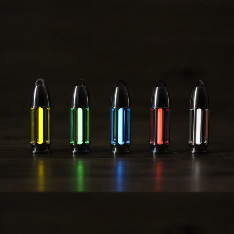 TC4 Titanium Bullet Glow Vial Pendant