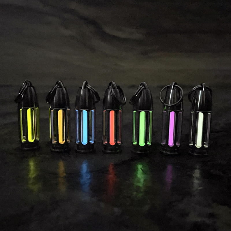 TC4 Titanium Bullet Glow Vial Pendant