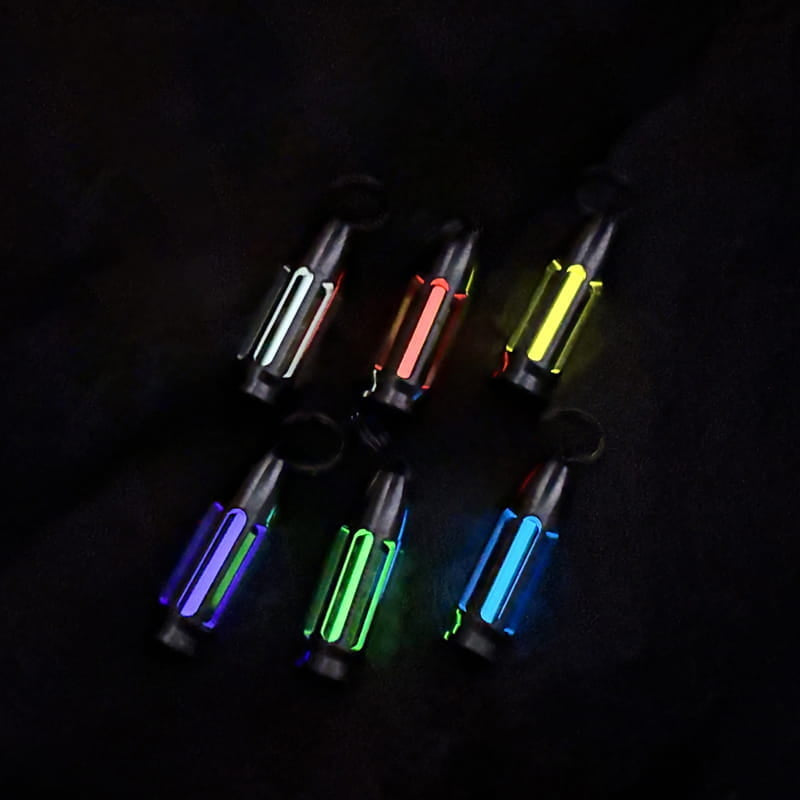 TC4 Titanium Bullet Glow Vial Pendant