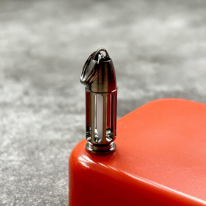 TC4 Titanium Bullet Glow Vial Pendant