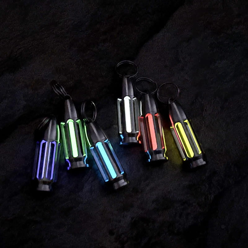 TC4 Titanium Bullet Glow Vial Pendant