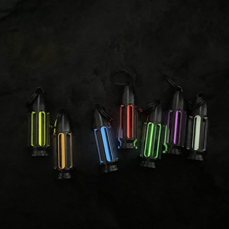 TC4 Titanium Bullet Glow Vial Pendant