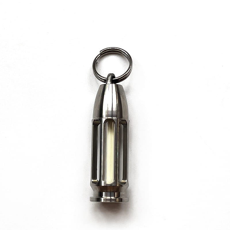TC4 Titanium Bullet Glow Vial Pendant