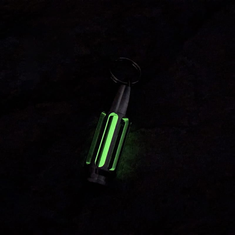 TC4 Titanium Bullet Glow Vial Pendant