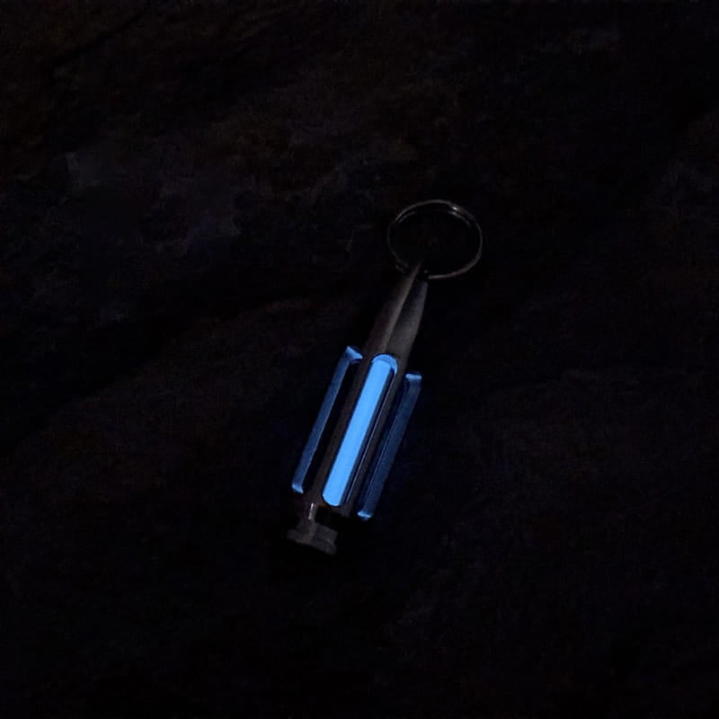 TC4 Titanium Bullet Glow Vial Pendant