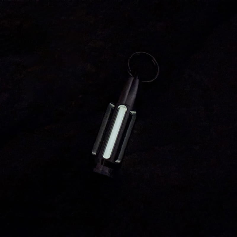 TC4 Titanium Bullet Glow Vial Pendant